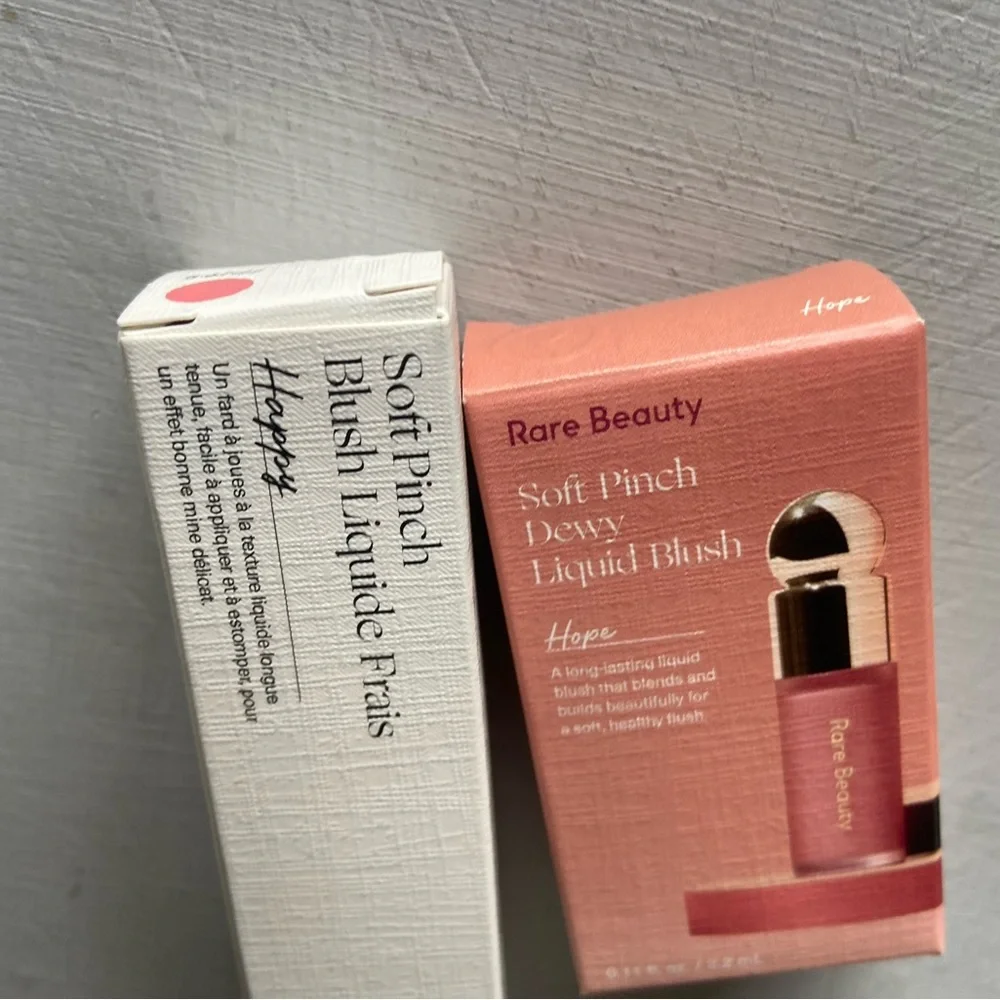 NWT Rare Beauty Soft Pinch Blush in Happy and Mini Softpinch Blush in Hope